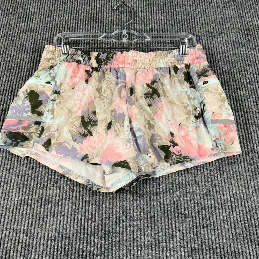 Fabletics Shorts Womens Size Medium Floral Lined Athletic Gym Lift Run Casual